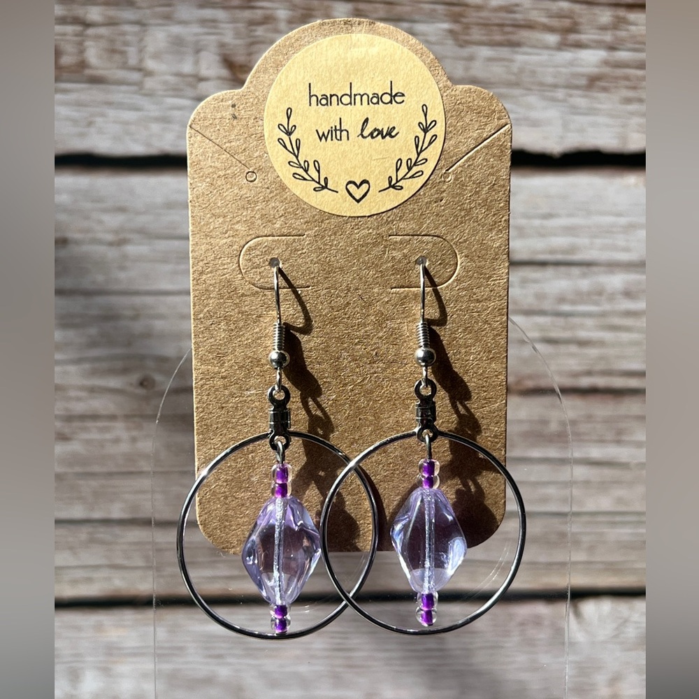 Purple Dangle Earrings
